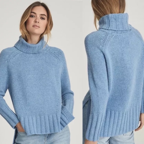 Reiss Eve Turtleneck Rolled NeckSweater in Camel, Small